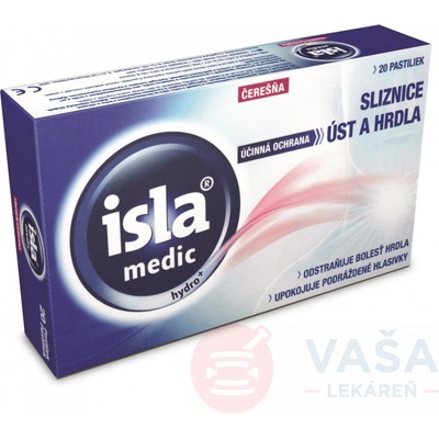 Isla Medic hydro+ čerešňa pastilky 20 ks