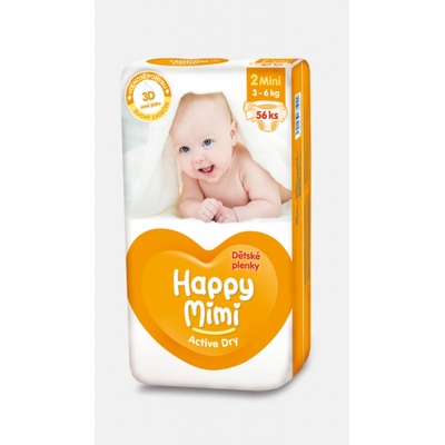 Happy Mimi active dry MINI 3-6 kg 56 ks