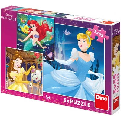 Dino Veselé princezny 3x55 dílků
