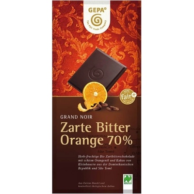 Gepa Bio hořká 70% s pomerančovým olejem 100 g
