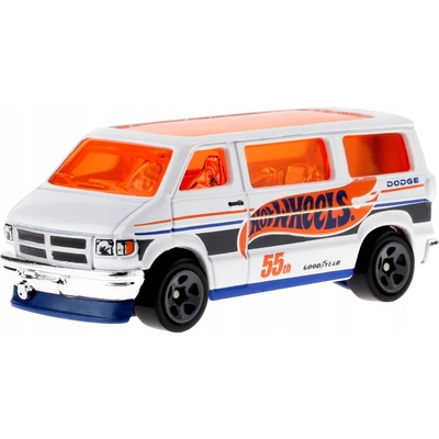Mattel Hot Wheels 2/5 HW 55 Race Team Dodge Van Bílý