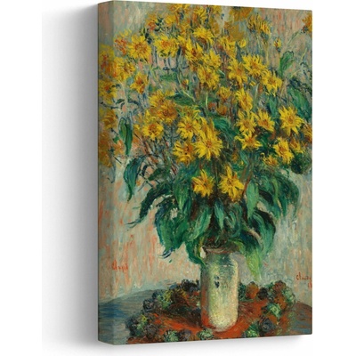 Obraz - Claude Monet, Jerusalem Artichoke Flowers, reprodukcia, jednodielny 20x30 cm