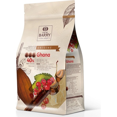 Callebaut Cacao Origin Čokoláda GHANA mliečna 40% 1 kg
