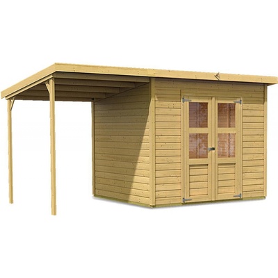 KARIBU MERSEBURG 5 + prístavok 166 cm 68767 natur