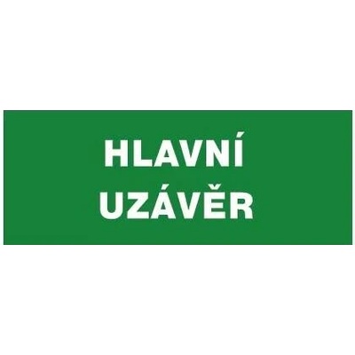 Tabulka bezpečnostní - Hlavní uzávěr 12435