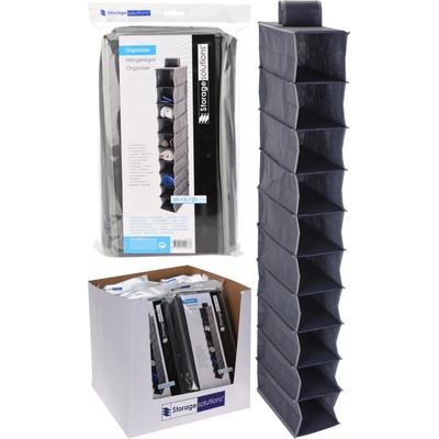 Compactor Závěsný organizér na boty a prádlo GreenTex 30 x 30 x 105 cm
