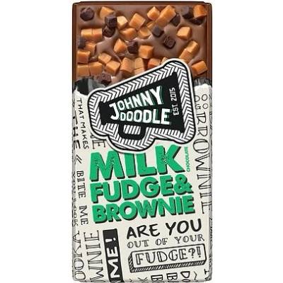 Johnny Doodle mléčná čokoláda s příchutí fondánu a brownies 150 g