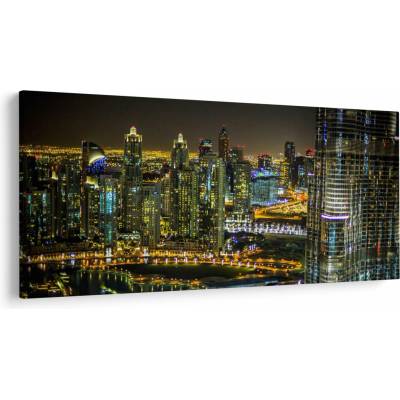 Obraz nočného mesta, jednodielne 250x125 cm