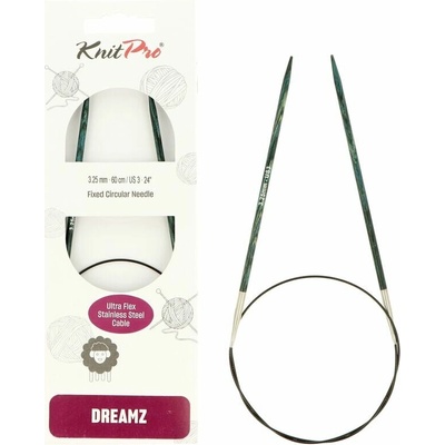 KnitPro Dreamz pevné kruhové ihlice na pletenie 60cm 3,25mm