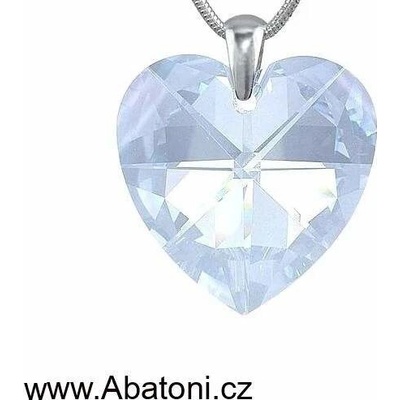 Swarovski Elements Stříbrný náhrdelník modré srdce34003.5 Light Sapphire – Hledejceny.cz