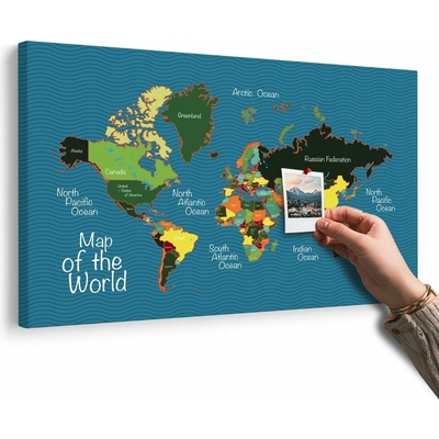 Obraz na korku stylová mapa - 90x60 peg