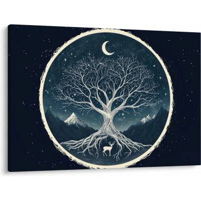 Obraz - Magický strom s jelenem II., jednodílný 100x70 cm
