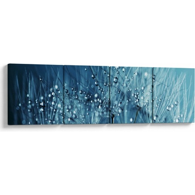 Obraz - Kvapky rosy, štvordielne 160x40 cm