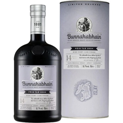 Bunnahabhain 14y Ruby Port Cask 58,7% 0,7 l (tuba)