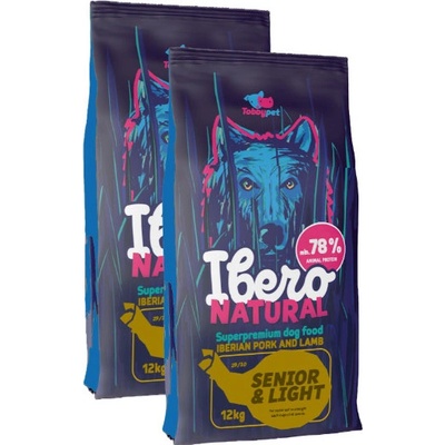 Ibero Natural Senior & Light Dog Pork & Lamb 2 x 3 kg