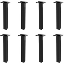 Walteco Nábytková noha hranatá 25x25x200 mm čierna 4 ks 50275BP1