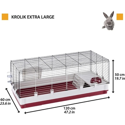 Ferplast Klec KROLIK XL s výbavou králík 120 x 60 x 50 cm – Hledejceny.cz