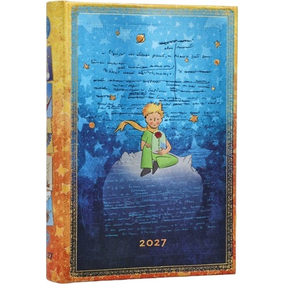 Saint-Exupery, The Little Prince Embellished Manuscripts Collection Mini 12-Month Hardcover Dayplanner Elastic Band Closure Daily Paperblanks 2027