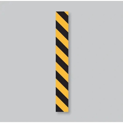 Předformovaná výstražná čára – termoplast, černo-žlutá, 1000×150mm, bal 10 ks