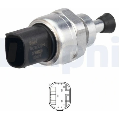 Senzor, tlak výfukového plynu DELPHI DPS00039-12B1