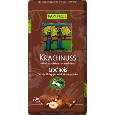 RAPUNZEL Bio mléčná s celými oříšky 100 g
