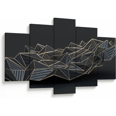 Obraz abstrakce, pětidílný 150x105 cm