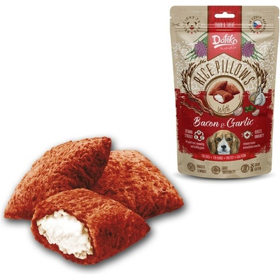DAFIKO Plněné polštářky pro psy slanina & česnek 80 g
