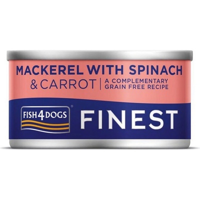 Fish4Dogs Finest makrela s mrkvou a špenátom 85 g
