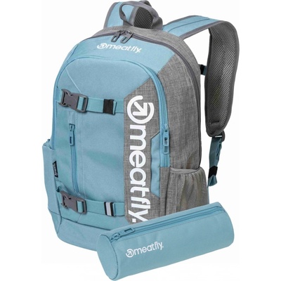 Meatfly Basejumper Grey Heather / Aqua Šedá 22 l