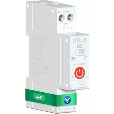 NOUS D6 WiFi DIN Smart Switch, 63A D6 WiFi DIN