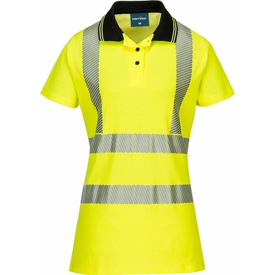 Portwest LW72 Dámske Pro Polo tričko Žltá/Čierna XL
