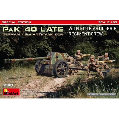 MiniArt German 7.5cm PaK 40 Late w/Elite Artillerie Regiment Crew Special Edition 1:35
