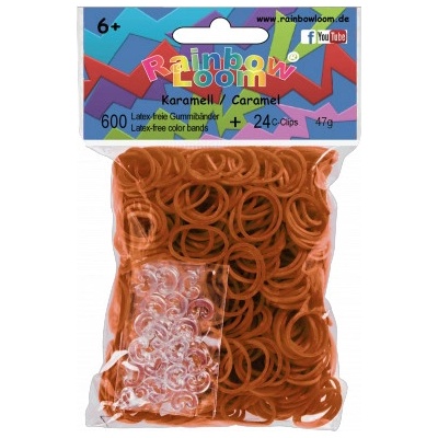 Rainbow Loom hnědé karamelové gumičky