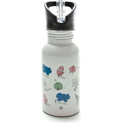 Iris Barcelona dětská nerezová lahev Rico 400 ml bílá