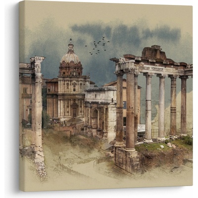 Obraz - Forum Romanum, Řím, Itálie, jednodílný 40x40 cm