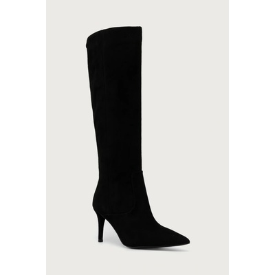 Guess kozačky nad kolena na jehlovém podpatku dámské semišové CALITO FLFCLT.SUE11.BLACK