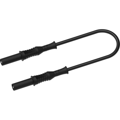 Electro PJP 2311-IECIV-CD1-100N merací kábel [banánikova zástrčka 4 mm - banánikova zástrčka 4 mm] 1 m čierna 1 ks