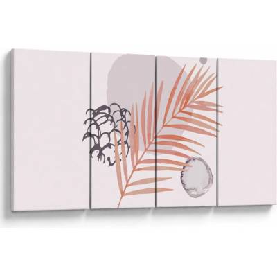 Obraz - Fialový minimalizmus N⁰3, štvordielne 160x80 cm