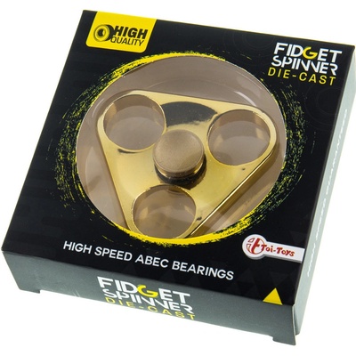 Fidget spinner kovový zlatý