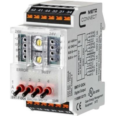 Metz Connect BMT-F-DO4 BACnet MS/TP sieťový zdroj na montážnu lištu (DIN lištu), 24 V/AC, 24 V/DC, 200 mA, výstupy 4 x