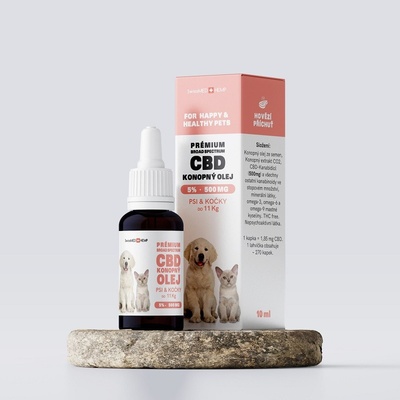 Vetwell Olej konopný CBD 5% 270 kvapiek pre psy a mačky do 11 kg 10 ml