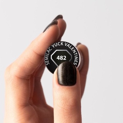 Semilac - gelový lak 482 Yuck Valentines 7ml Černá