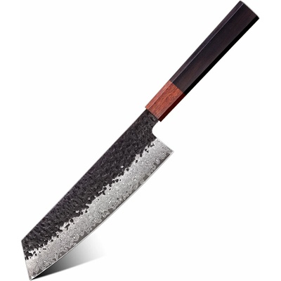 IZMAEL Damaškový kuchynský nôž Aokami Kiritsuke/Hnedá 19 cm
