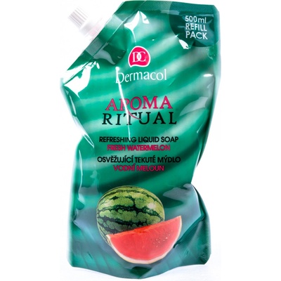 Dermacol Aroma Ritual Vodní meloun Osvěžující mýdlo na ruce náhradní náplň 500 ml