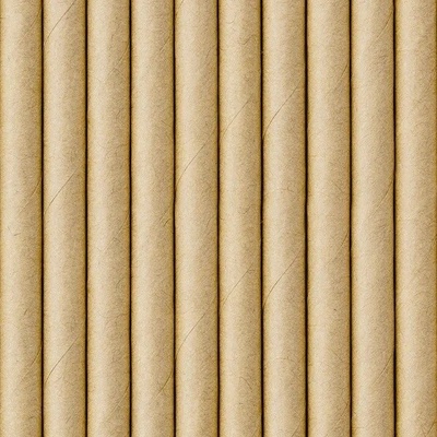 PartyDeco Papírové brčka Kraft 10 ks