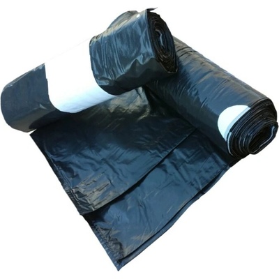 Odpadkový sáček zatahovací silné, 60 l, 80x60 cm, 40 µm, černý, 10 ks