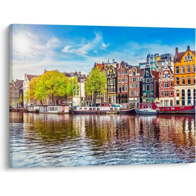 Obraz - Tančící domy, Amsterdam, jednodílný 70x50 cm