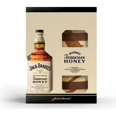 Jack Daniel's Honey 35% 0,7 l (dárkové balení party deka)