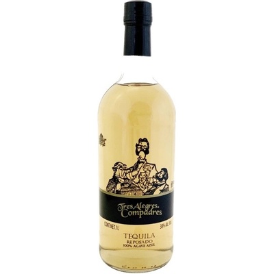 Tres Alegres Compadres Reposado 38% 1 l (holá láhev)