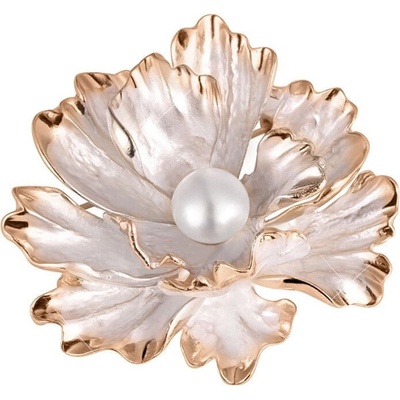 JwL Luxury Pearls unikátny brošňa kvet 2v1 s pravou perlou JL0573